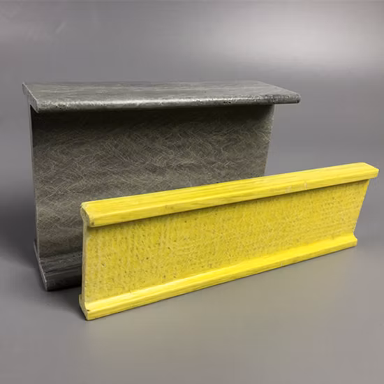 Пластиковый структурный устойчивый к ультрафиолетовому излучению высокопрочный стекловолоконный профиль I Beam / H Beam FRP Pultrusion Profile