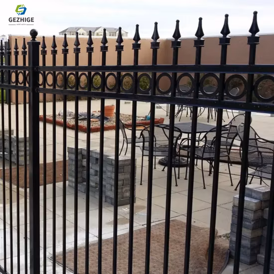 Металлический забор по индивидуальному заказу на заводе, ограждение из цинковой стали, ограждение из кованого железа